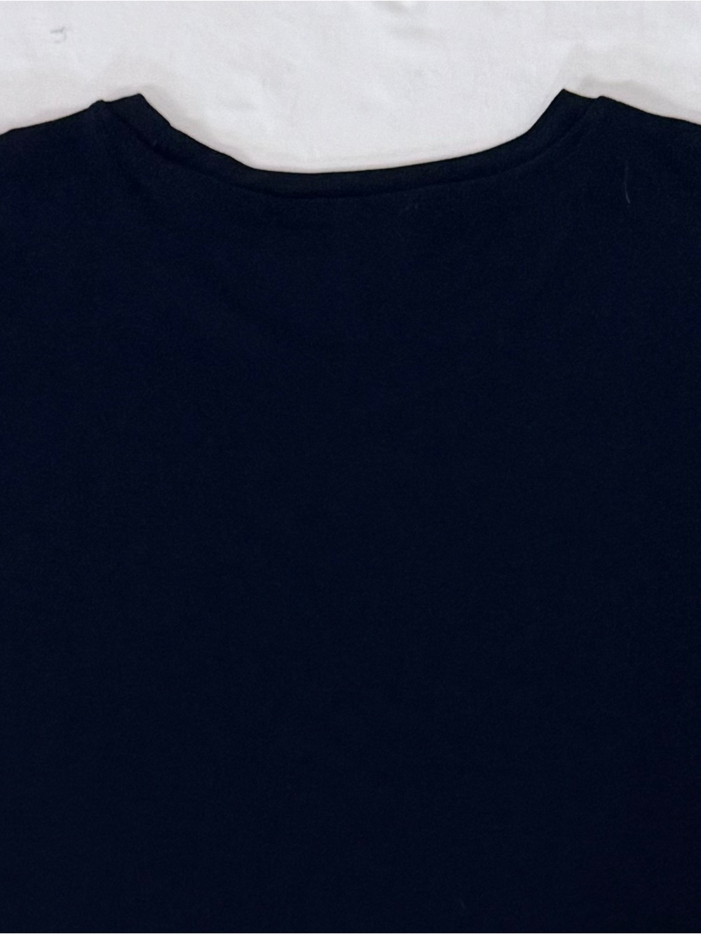 Cece Crew Neck Navy top with Blue Patterned Puff Sleeves Women’s Small - Picture 6 of 6